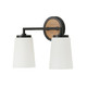 Capital Lighting - 150821WK-546 - Two Light Vanity - Jonah - Light Wood and Matte Black