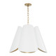 Capital Lighting - 355441RE - Four Light Pendant - Maeve - Matte Brass and White