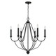 Capital Lighting - 441661BI - Six Light Chandelier - Bentley - Black Iron