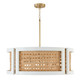 Capital Lighting - 444361WM - Six Light Chandelier - Lola - Flat White and Matte Brass