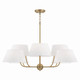 Capital Lighting - 450481AD - Eight Light Chandelier - Welsley - Aged Brass