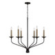 Capital Lighting - 451561MB - Six Light Chandelier - Wilder - Matte Black