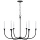 Capital Lighting - 452361BI - Six Light Chandelier - Decklan - Black Iron Capital Lighting - 452361BI - Six Light Chandelier - Decklan - Black Iron