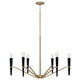Capital Lighting - 453861AB - Six Light Chandelier - Enzo - Aged Brass and Black