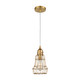 ELK Home - D4033 - One Light Mini Pendant - Squashcourt - Aged Brass