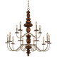 Kalco - 304952CG - 15 Light Chandelier - Lassen - Champagne Gold