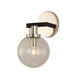Kalco - 315421BPN - One Light Wall Sconce - Cameo - Matte Black Finish With Nickel Accents