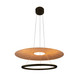 Justice Designs - NSH-4432-MBGL - LED Pendant - Helios - Matte Black & Gold Leaf