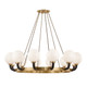 Hudson Valley - 3660-AGB/BK - 12 Light Chandelier - Werner - Aged Brass