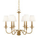 Hudson Valley - 4036-AGB - Six Light Chandelier - Menlo Park - Aged Brass