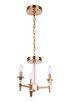 Craftmade - 53253-SB - Three Light Convertible Semi Flush/Pendant - Tarryn - Satin Brass