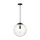 Visual Comfort Studio - 6801801-112 - One Light Pendant - Leo - Hanging Globe - Midnight Black