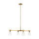 Visual Comfort Studio - AEC1014BBS - Four Light Linear Chandelier - Moritz - Burnished Brass