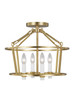 Visual Comfort Studio - CF1064BBS - Four Light Flush Mount - Marston - Burnished Brass