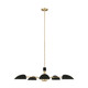 Visual Comfort Studio - EC1025MBK - Five Light Chandelier - Jane - Midnight Black
