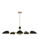 Jane Five Light Chandelier (EC1025MBK)
