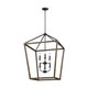 Visual Comfort Studio - F3192/6WOW/AF - Six Light Chandelier - Gannet - Weathered Oak Wood / Antique Forged Iron