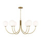 Visual Comfort Studio - KSC1146BBS - Six Light Chandelier - Noemie - Burnished Brass