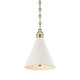 Hudson Valley - MDS400-AGB/WP - One Light Pendant - Plaster No.1 - Aged Brass