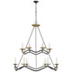 Visual Comfort Signature - S 5041AI - 12 Light Chandelier - Choros - Aged Iron