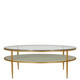 Gabby - SCH-175789 - Coffee Table - Constance - White Leather|Antique Brass Leaf