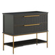Gabby - SCH-175831 - Nightstand - Riggs - Stained Gold|Sesame Black