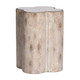 Gabby - SCH-220355 - Side Table - Cassandra - Distressed Dove|Antique Mirror