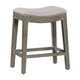 Gabby - SCH-575-S300-F03 - Counter Height Stool - Vivian - Burnished Oak|Sunbrella Linen Dove|Antique Brass Nailheads