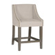 Gabby - SCH-579-S300-F03 - Counter Height Stool - Winston - Burnished Oak|Sunbrella Linen Dove|Antique Brass Nailheads