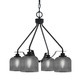 Toltec Lighting - 2604-MB-4612 - Four Light Chandelier - Odyssey - Matte Black