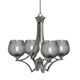 Toltec Lighting - 564-GP-4602 - Four Light Chandelier - Zilo - Graphite