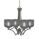 Toltec Lighting - 564-GP-4612 - Four Light Chandelier - Zilo - Graphite