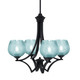 Toltec Lighting - 564-MB-4605 - Four Light Chandelier - Zilo - Dark Granite