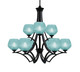 Toltec Lighting - 569-MB-4625 - Nine Light Chandelier - Zilo - Matte Black