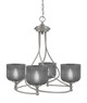 Toltec Lighting - 904-BN-4612 - Four Light Chandelier - Capri - Brushed Nickel