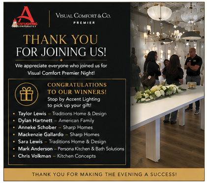 Accent Lighting Celebrates the Grand Opening of the New Visual Comfort Premier Studio in Wichita