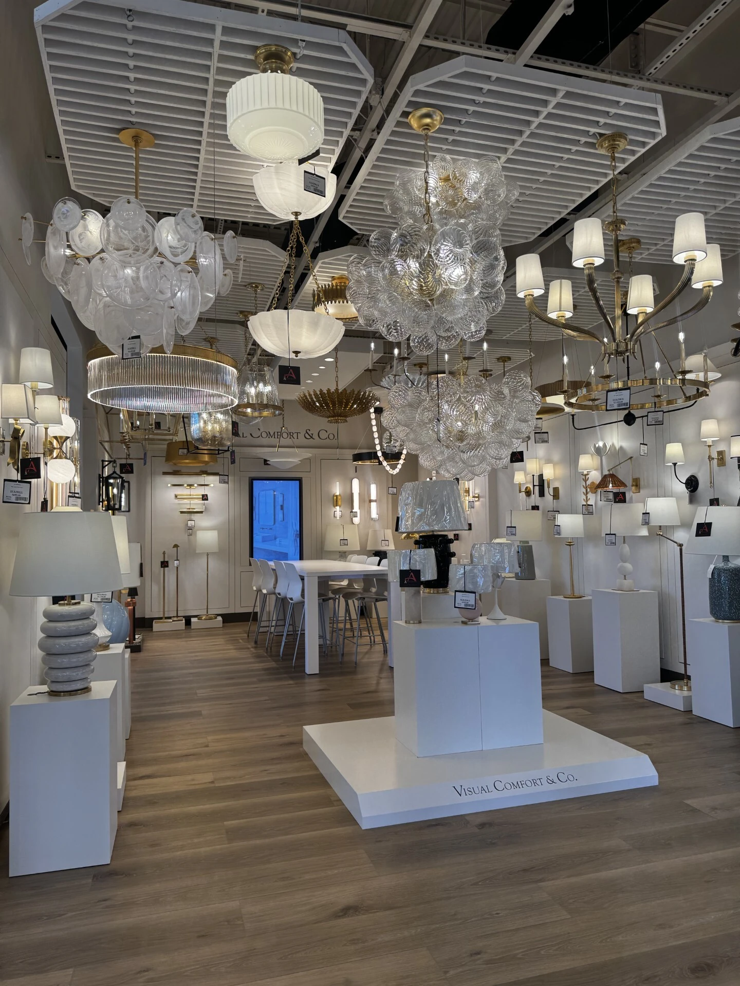 Designer lighting, in person at the Accent Lighting Wichita showroom