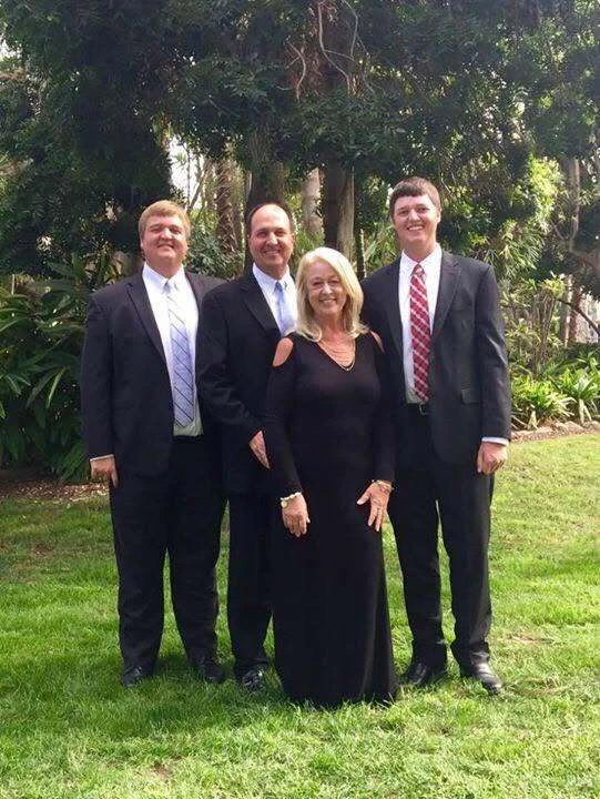 Graf family members together in an outdoor family photograph