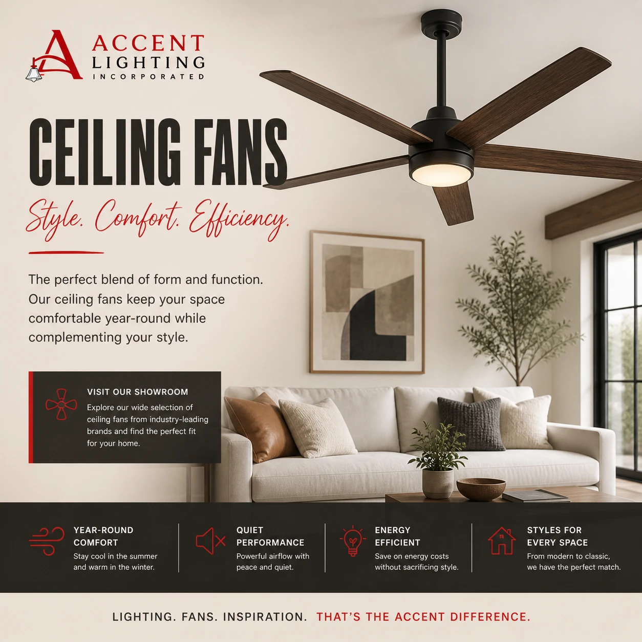 Ceiling Fans at Accent Lighting