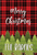 Merry Christmas Red Plaid Personalized Garden Flag