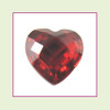 CZH01 - January Red Garnet Heart Crystal Birthstone – 5mm – For Floating Lockets