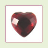 CZH07 - July Red Ruby Heart Crystal Birthstone – 5mm – For Floating Lockets