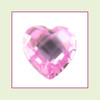 CZH10 - October Pink Tourmaline Heart Crystal Birthstone – 5mm – For Floating Lockets