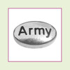 Army on Silver Oval Floating Charm