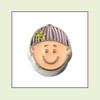 Girl #1 Baby with Pink Beanie Cap (Silver Base) Floating Charm