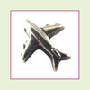 Silver Airplane Floating Charm