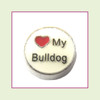 Love My Bulldog (Silver Base) Floating Charm