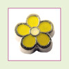 Cute Yellow Flower (Silver Base) Floating Charm