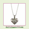 Stainless Steel Necklace - CZ Fancy Heart (Silver)