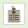O-Ring Charm:  Let It Snow Let It Snow Let It Snow 16mm Square Silver Stainless Steel